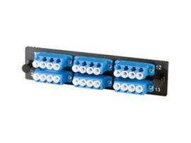 LEGRAND-ORTRONICS PANEL,6/LC/QUAD/BLUE/CER/SM,1U,BLACK