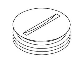LEGRAND-WIREMOLD BRASS ABANDN PLUG 3/4IN