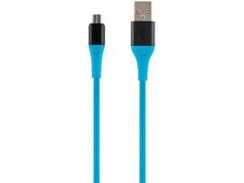 MONOPRICE ATLASFLEX SERIES DURABLE USB 2.0 MICRO B TO TYPE-A CHARGE & SYNC KEVLAR-REINFORCED NYLON-BRAID CABLE_ 6FT_ BLUE