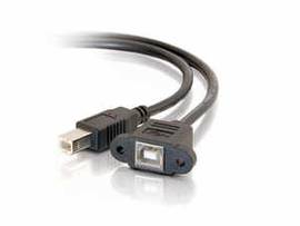 C2G 3FT USB 2.0 BF TO BM PANEL MOUNT CABLE