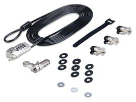 STARTECH LAPTOP/DESKTOP & PERIPHERAL LOCK KIT, THEFT-DETERRING SECURITY LOCK, K-SLOT, 9.8FT (3M) STEEL CABLE 3X DEVICES USER-RESETTABLE 4-DIGIT LOCK