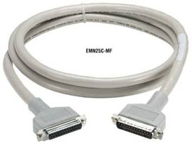 35-ft RS232 Shielded Cable Metal Hood DB25 M/F 25-Conductor