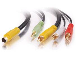 C2G 25FT VALUE S-VIDEO + AUDIO TO 3 RCA CBL