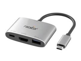 ROCSTOR PREMIUM USB-C 3-IN-1 MULTIPORT ADAPTER W