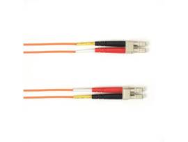 OM1 62.5/125 Multimode Fiber Optic Patch Cable - OFNR PVC, LC to LC, Orange, 15-