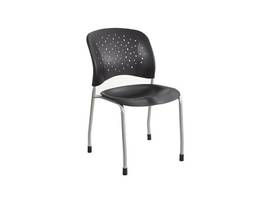 SAFCO REVE GUEST PLSTC W GLIDE 2E BL (Sold as Case Pack of 2)