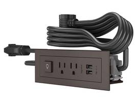 C2G RADIANT FURN SWPOWER 2OUTLET 2USB BROWN