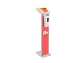 CTA DIGITAL FLOOR STAND KIOSK W/GRAPHIC WHT