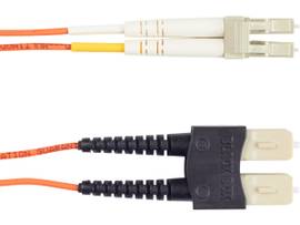 OM1 62.5/125 Multimode Fiber Patch Cable OFNR PVC SC-LC OR 3M