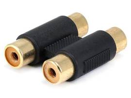 MONOPRICE 2X RCA JACK TO 2X RCA JACK ADAPTER_ GOLD
