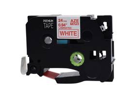 BROTHER TZE-252 COMPATIBLE PREMIUM TAPE RED / WHITE 24MM