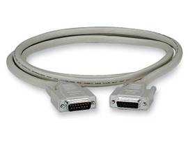 DB15 Molded Shielded Data Cable M/F 20Ft. With Thumbscrews