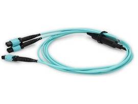 AddOn 35m MP-16 (Female) to 4xMP (Female) OM4 16-strand Crossover Aqua Fiber Ple
