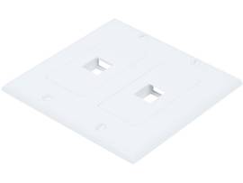 MONOPRICE 2-GANG WALL PLATE FOR KEYSTONE_2 HOLE-WH