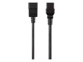 MONOPRICE HEAVY DUTY EXTENSION CORD - IEC 60320 C20 TO IEC 60320 C21_ 12AWG_ 20A/2500W_ SJT_ 250V_ BLACK_ 6FT