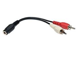Tripp Lite series 3.5 mm Mini Stereo to RCA Audio Y Splitter Adapter Cable (F/2x
