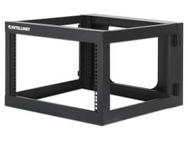 19IN WALL MOUNT 4-POST OPEN FRAME NETWORK RACK, 6U