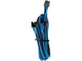 CORSAIR PREM INDIVIDUALLY SLEEVED SPLIT PCIE CBL 2 CONNT TYPE 4 GEN 4 BLU/BL