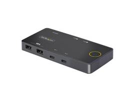 STARTECH 2-PORT USB-C KVM SWITCH, SINGLE-4K 60HZ HDMI MONITOR, DUAL-100W POWER DELIVERY PASS-THROUGH PORTS, BUS POWERED, USB-C/USB4/THUNDERBOLT 3/4 CO