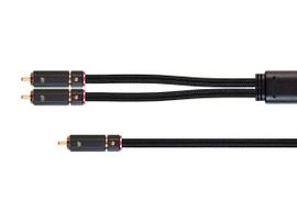 MONOPRICE MALE RCA TO 2 MALE RCA PIGTAIL 3FT BK