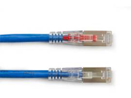 CAT6A 650-MHz Locking Snagless Patch Cable S/FTP CM PVC BL 7FT