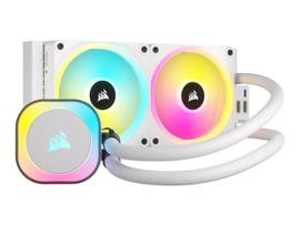 CORSAIR ICUE LINK H100I RGB LIQUID CPU COOLER WITH QX120 RGB FANS - WHITE