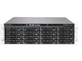 SUPERMICRO 3U SC836B 16 DRIVE JBOD W/SINGLE EXPANDER, REDUNDANT 1KW