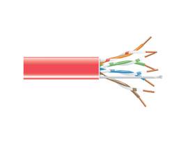 GigaBase 350 CAT5e, 350-MHz Solid Bulk Cable, Plenum, Red, 1000-ft. (304.8-m)