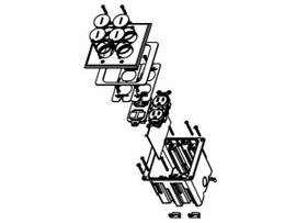 LEGRAND-WIREMOLD 2-GANG 15A DUP 4 KEY PO