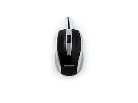 CORDED NOTEBOOK OPTICAL MOUSE -SLV