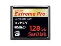 SANDISK 128GB EXTREME PRO CF CARD, 160MB/S