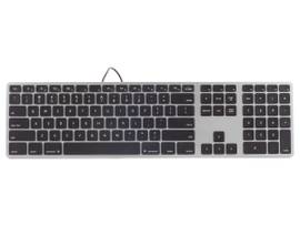 RGB BACKLIT WIRED ALUMINUM KEYBOARD FOR MAC - SPACE GRAY