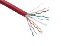 AXIOM CAT6 23AWG 4-PAIR SOLID 550MHZ PLENUM BULK CABLE SPOOL 1000FT (RED)
