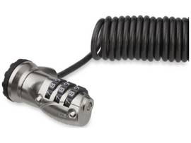 COILED LAPTOP CABLE LOCK K-SLOT-COMBO