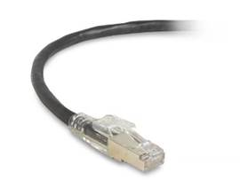 CAT6A 650-MHz Locking Snagless Patch Cable S/FTP CM PVC BK 20FT