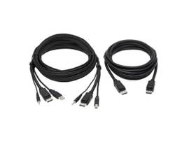 TRIPP LITE DUAL DISPLAYPORT KVM CABLE KIT 4K 10FT