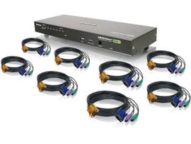 IOGEAR SWTCH 8P COMBO VGA KVMP W/PS/2 CBL