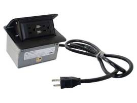 C2G WIREMOLD DEQUORUM BLACK USB SINGLE