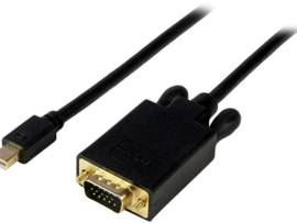 6ft Active Mini DisplayPort to VGA cable; 1080p 60Hz; mDP 1.2 HBR2; DPCP/HDCP 1.