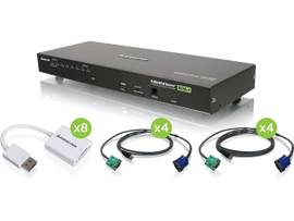 IOGEAR 8-PRT KVM SUPPRTS VGA & DP