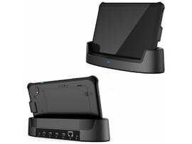 UNITECH RT112 CRADLE. (USE POWER SUPPLY FROM RT112) (PORTS: USB-C DISPLAY, 4 USB-A HOST, ETHERNET, USB-C CHARGING)
