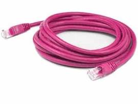 15ft RJ-45 (Male) to RJ-45 (Male) Straight Pink Cat6 Slim UTP PVC Copper Patch C