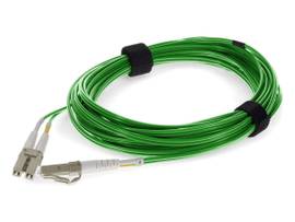 AddOn 3m LC (Male) to LC (Male) Green OM3 Duplex Patch Cable