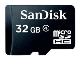 SANDISK 32GB MICRO SD CARD + ADAPTER
