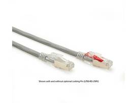 CAT6 250-MHz Locking Snagless Patch Cable S/FTP CM PVC GY 5FT