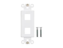 MONOPRICE DECOR INSERT FOR KEYSTONE 2 HOLE WHITE