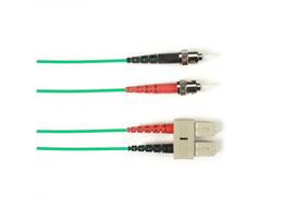 BLACK BOX CORP 62.5 MM FO PATCH CABLE DUPLX, PLENUM, GN, STSC
