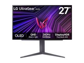 LG ULTRAGEAR 27IN 27GS93QE-B QHD (2560X1440) OLED GAMING MONITOR, 0.03MS, 240HZ WITH NVIDIA G-SYNC COMPATIBLE, AMD FREESYNC PREMIUM PRO