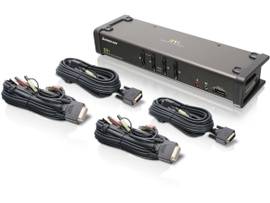 IOGEAR SWTCH 4P DVI KVMP W/AUD & CBLS