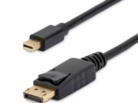10ft/3m Mini-DP to DisplayPort v1.2 cable; 4Kx2K(3840x2400 60Hz)/21.6 Gbps bandw